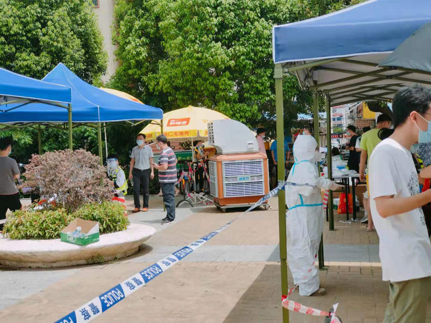 高溫抗疫，逆行而上，移動水冷空調持續助力抗疫一線送清涼